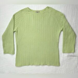 L.L. Bean lime green cable knit sweater -Size Small-Medium?